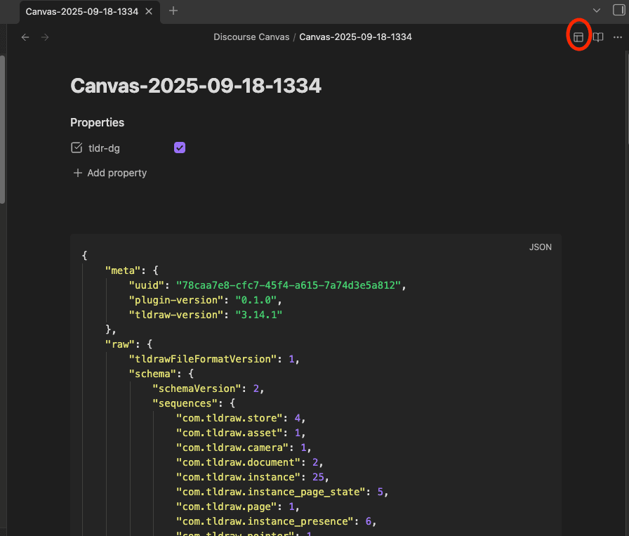 Canvas icon button